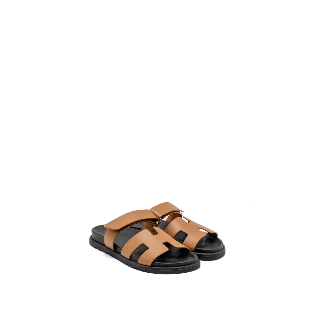 HERMES FEMME CHYPRE SANDALS CALFSKIN NATUREL
