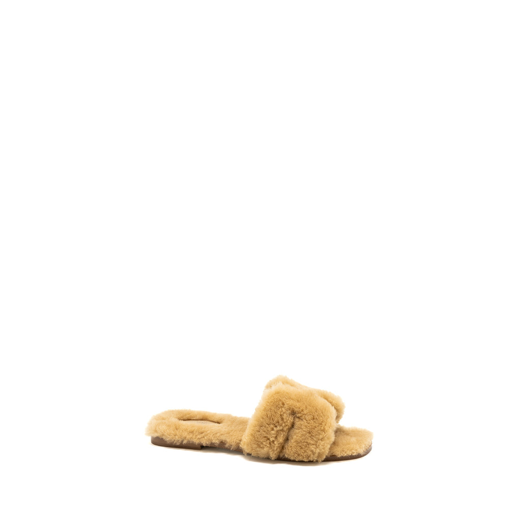 HERMES ORAN SANDALS PEAU LAINEE MER BEIGE