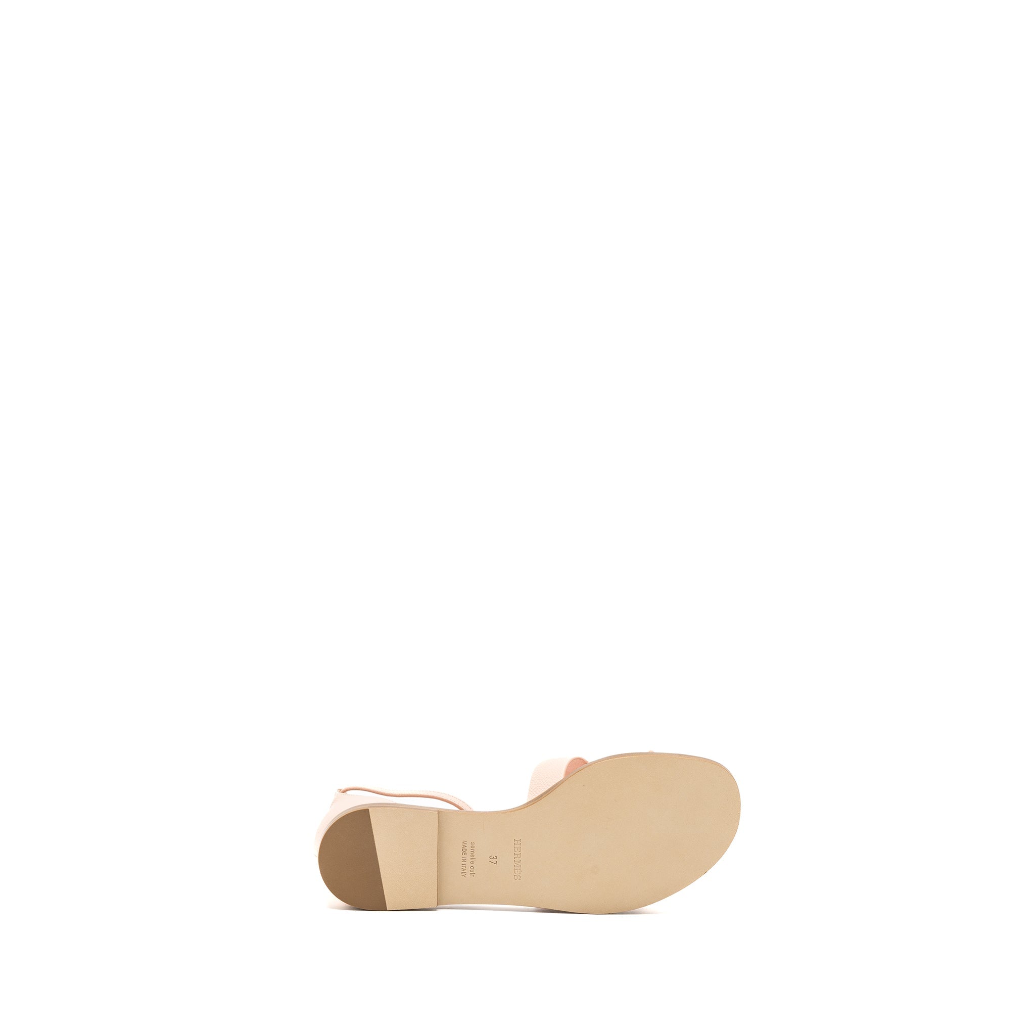 HERMES SANTORINI SANDALS EPSOM LIGHT PINK SHW