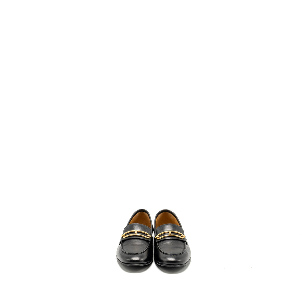 HERMES COLETTE LOAFER GOATSKIN BLACK GHW
