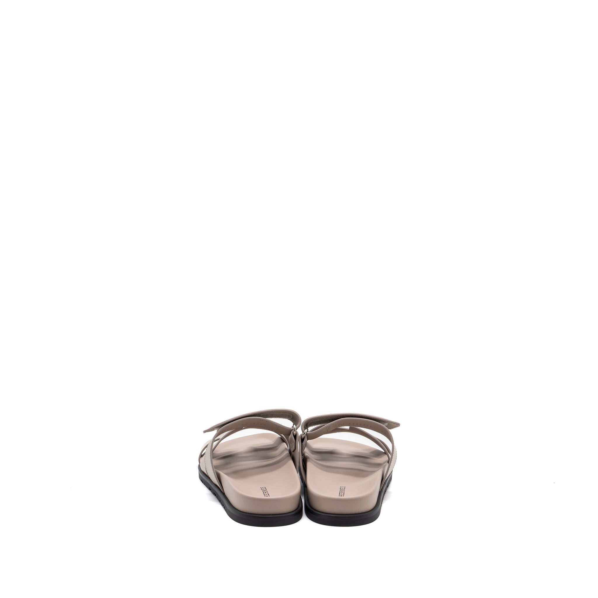 HERMES CHYPRE SANDALS VEAU BEIGE MASTIC SHW