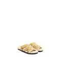 HERMES CHYPRE SANDALS CHÈVRE VELOURS BEIGE ALBATRE