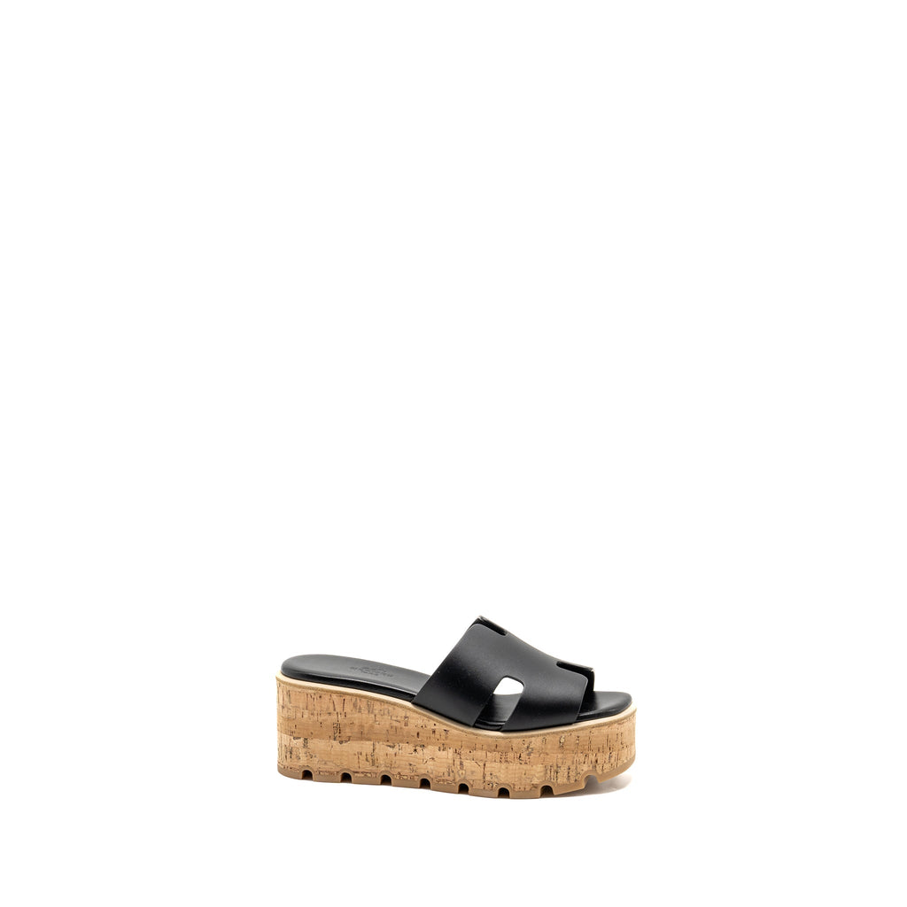 HERMES EZE SANDAL CALFSKIN BLACK