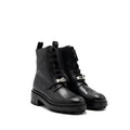HERMES FUNK ANKLE BOOT GLAZED CALFSKIN BLACK SHW