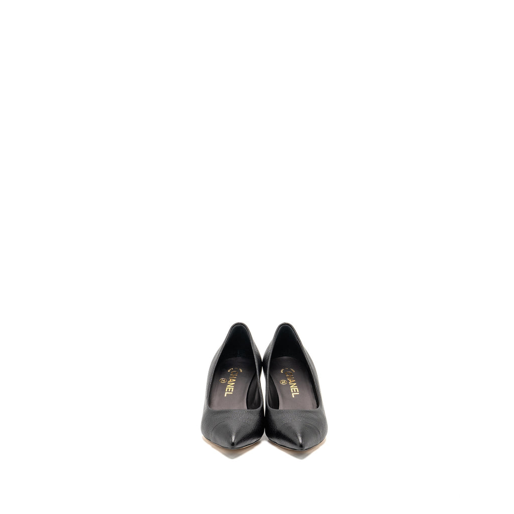 CHANEL HEELS LEATHER BLACK