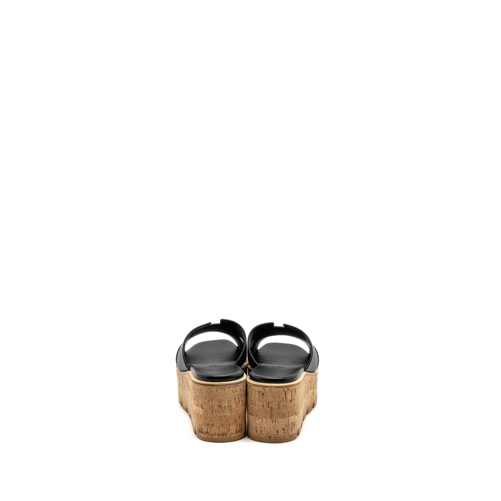 HERMES EZE SANDAL CALFSKIN BLACK