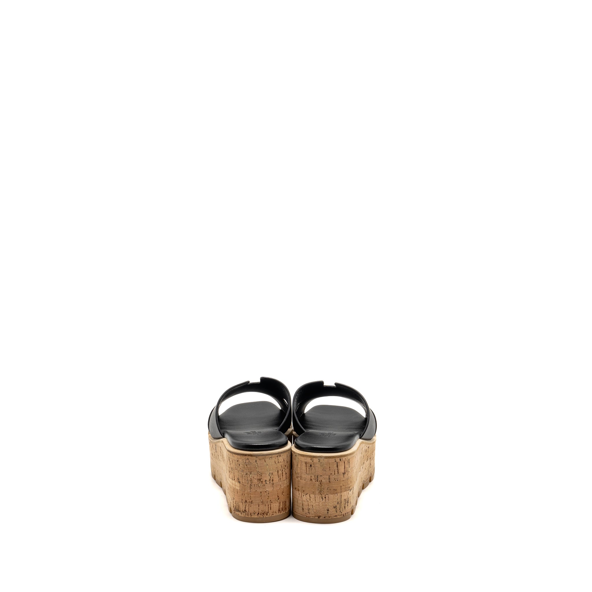 HERMES EZE SANDAL CALFSKIN BLACK