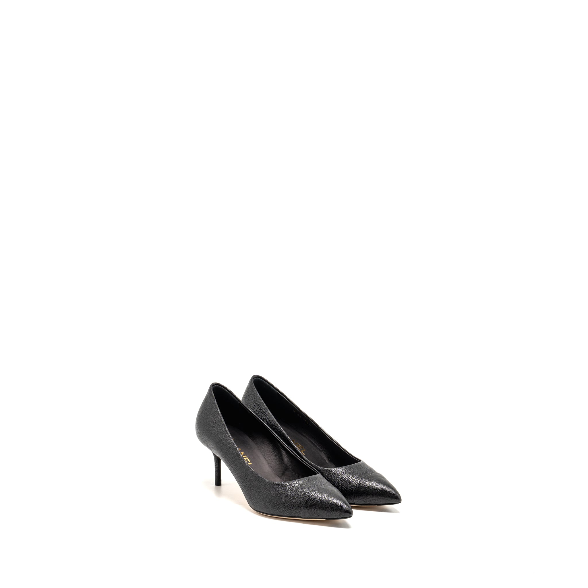 CHANEL HEELS LEATHER BLACK