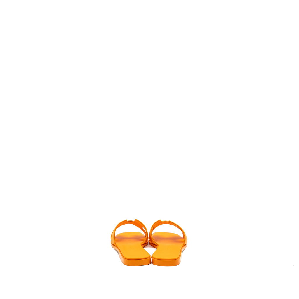 HERMES ORAN SANDALS EPSOM ORANGE