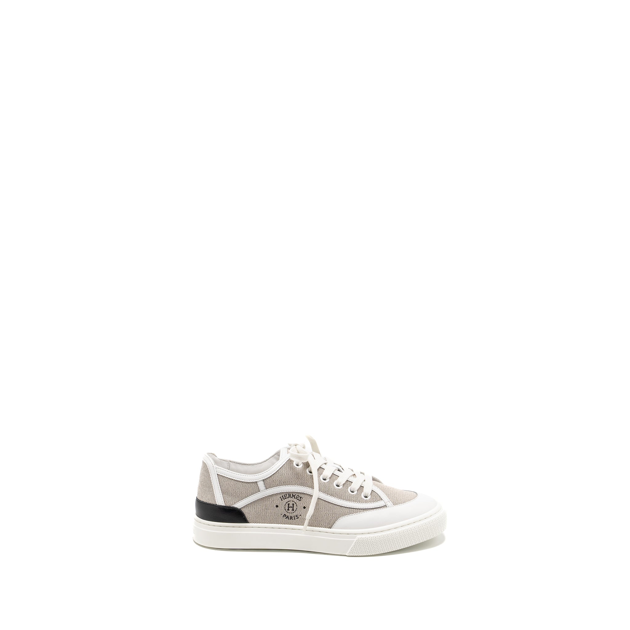 HERMES GET SNEAKER COTTON PRUNOIR / BLANC