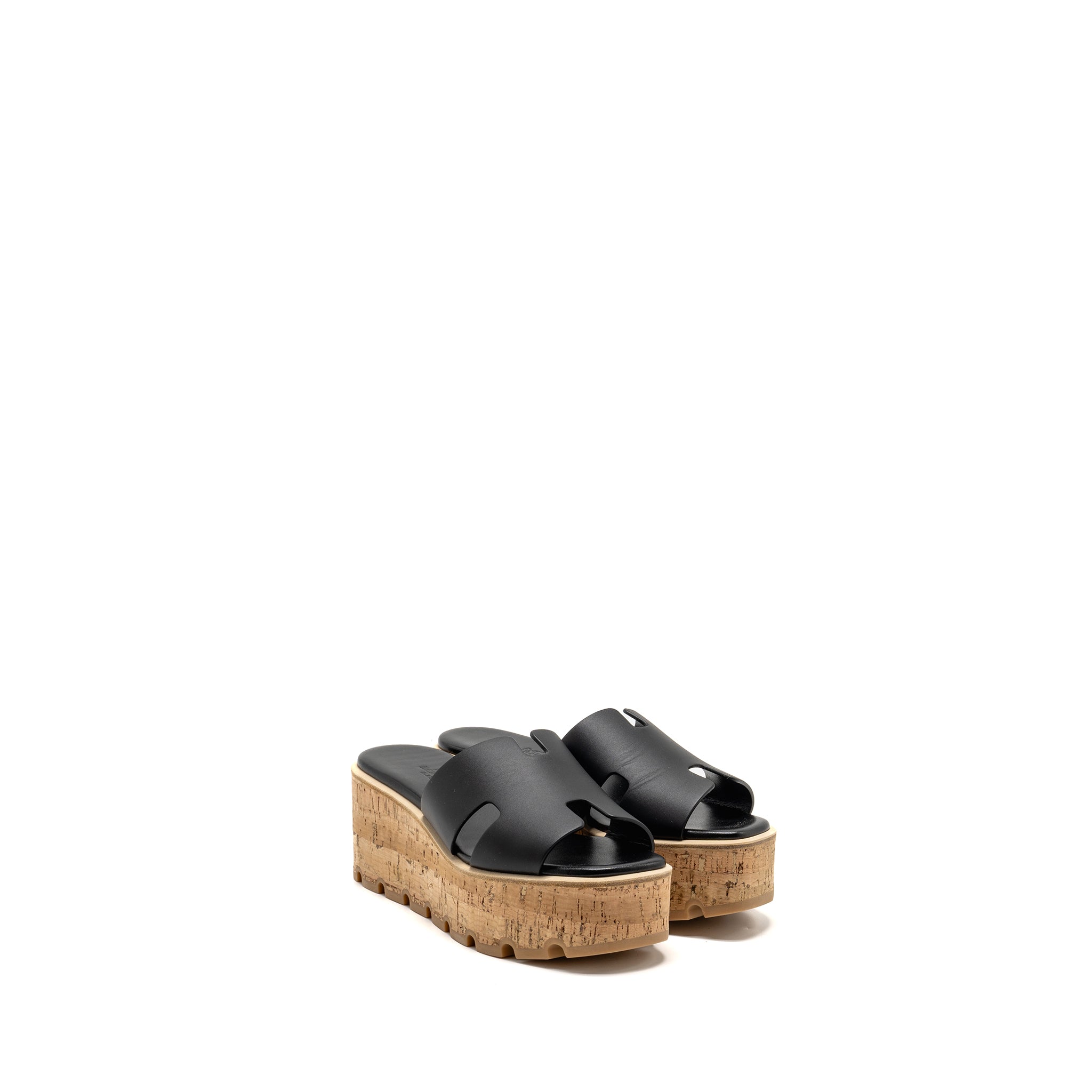 HERMES EZE SANDAL CALFSKIN BLACK