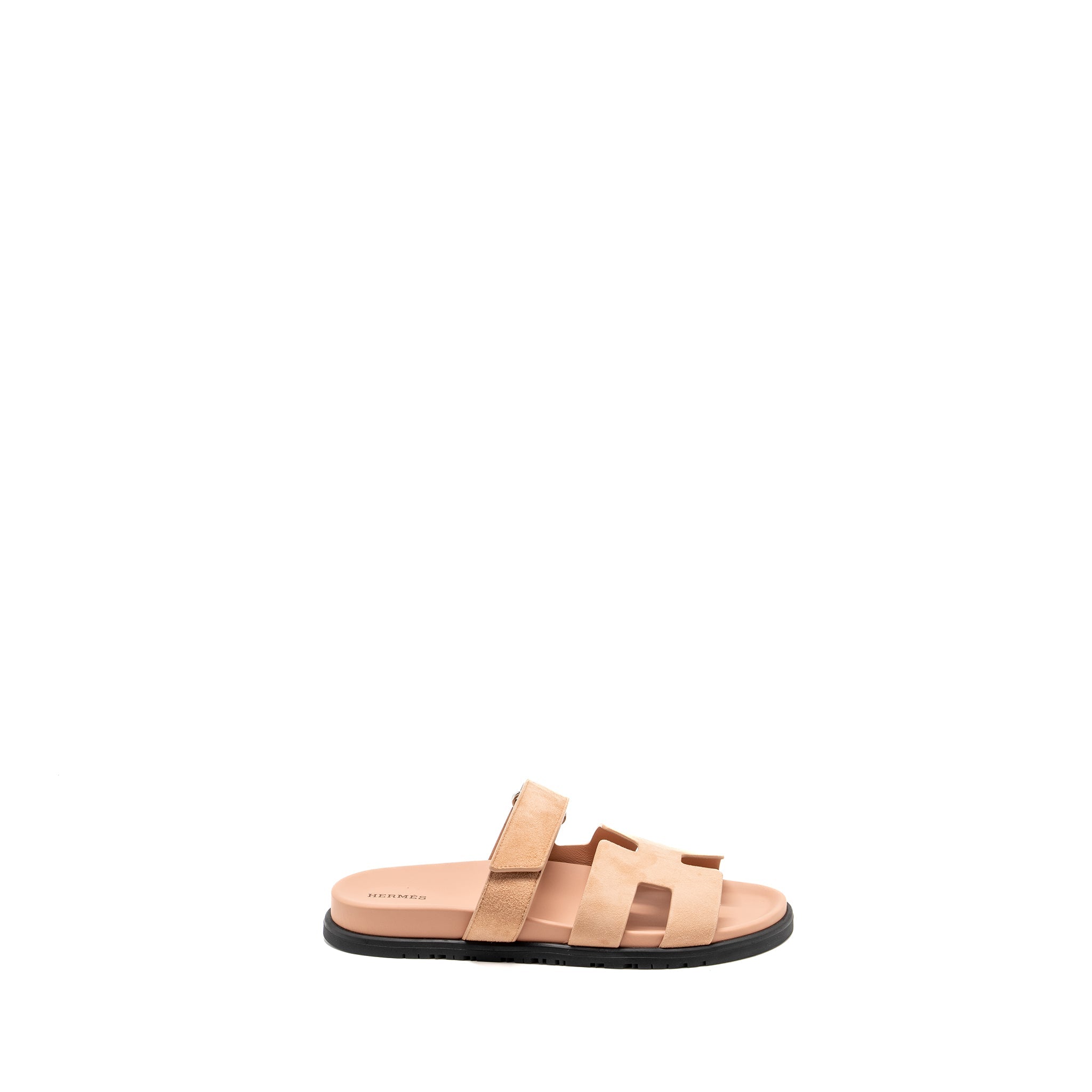 HERMES CHYPRE SANDALS CHÈVRE GOATSKIN/ SUEDE NUDE