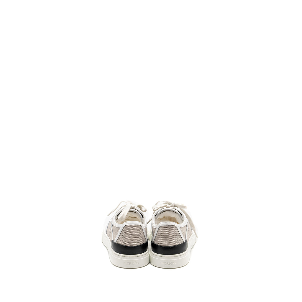 HERMES GET SNEAKER COTTON PRUNOIR / BLANC