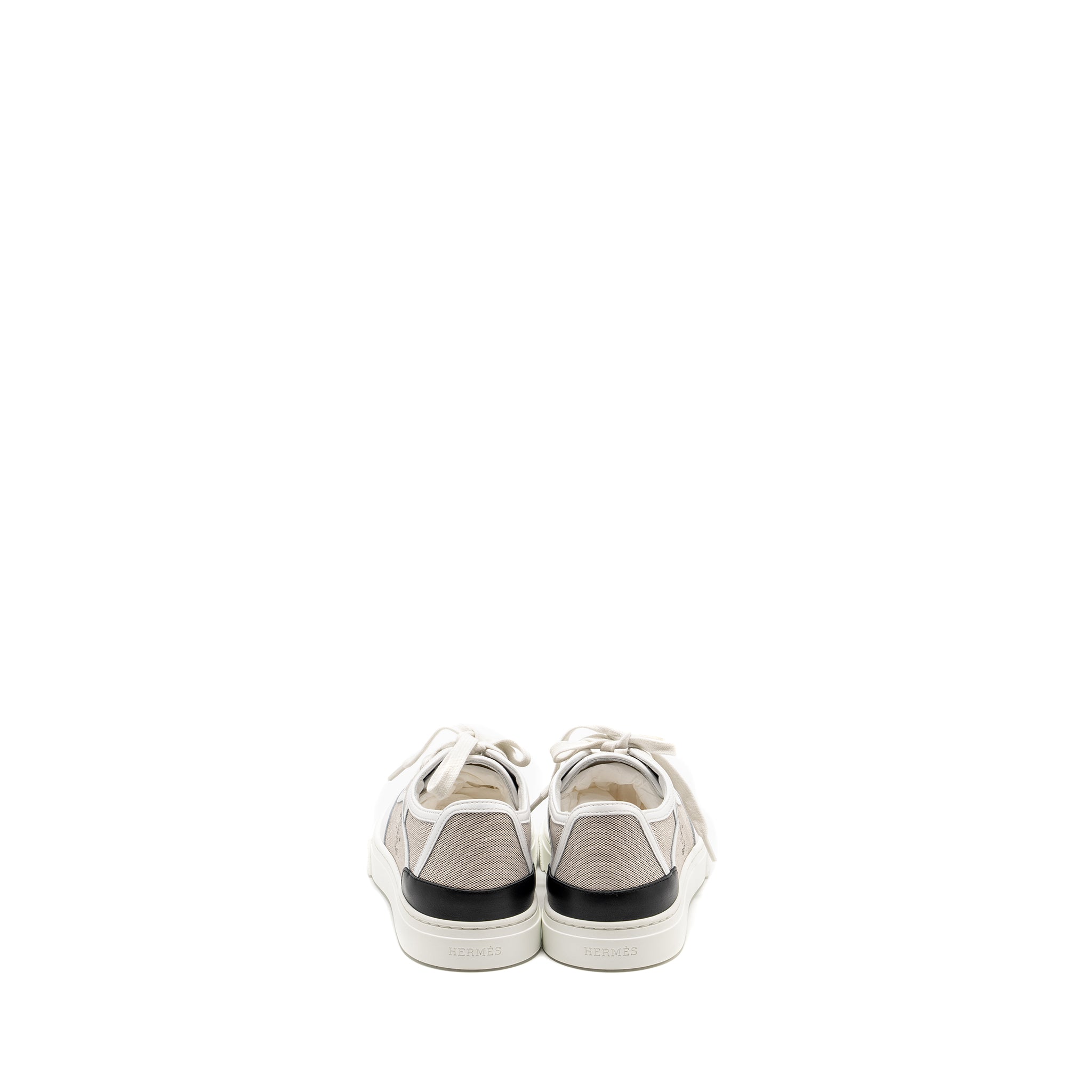 HERMES GET SNEAKER COTTON PRUNOIR / BLANC