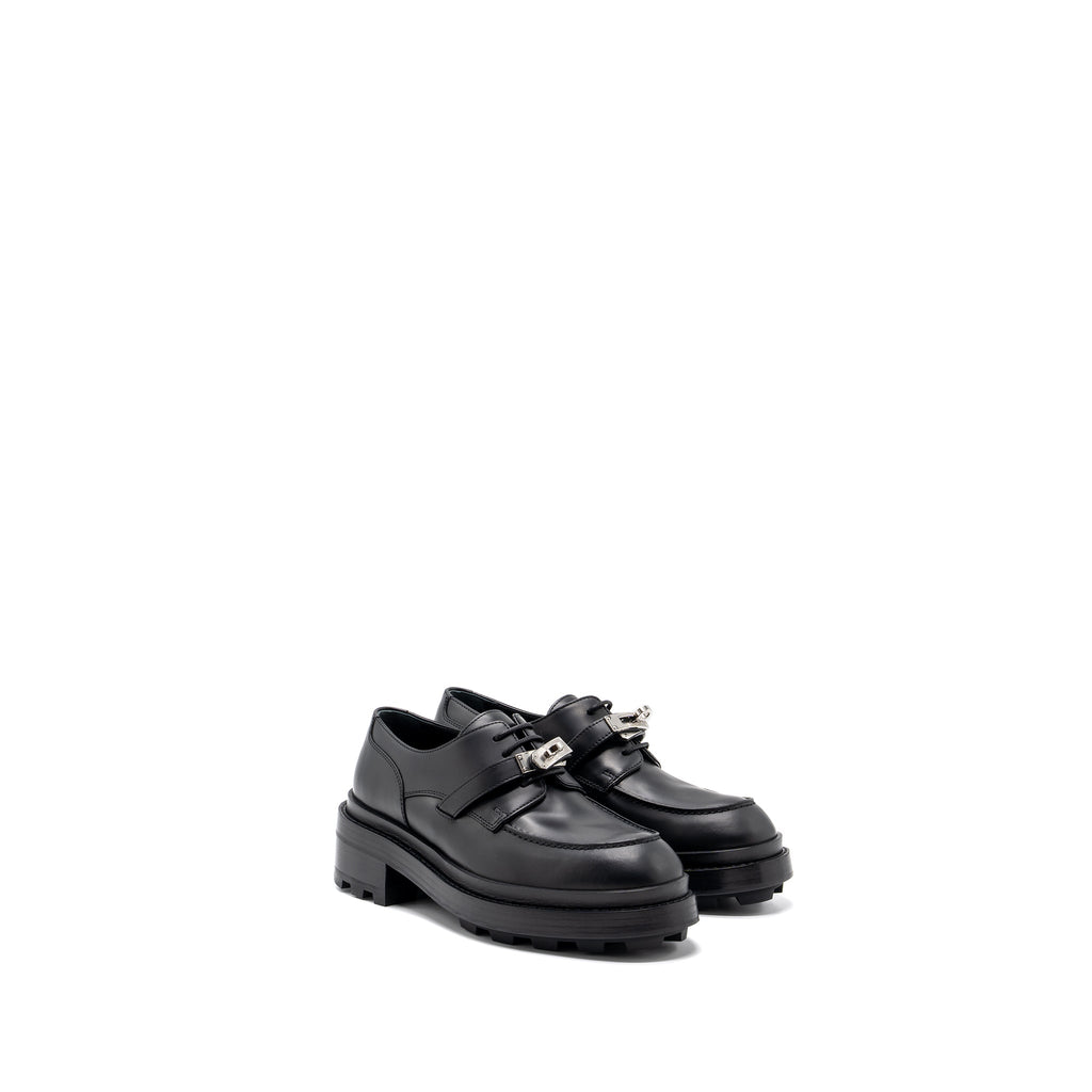 HERMES DERBY OXFORD LOAFER CALFSKIN BLACK SHW