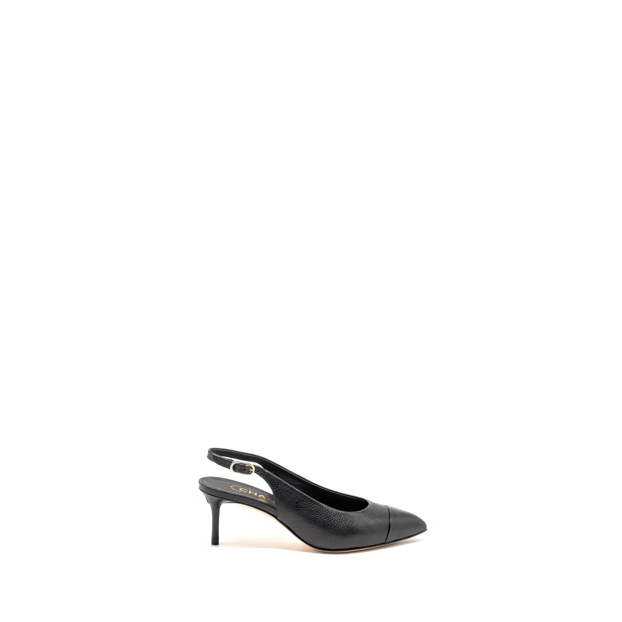 CHANEL PUMPS SLINGBACK LEATHER BLACK