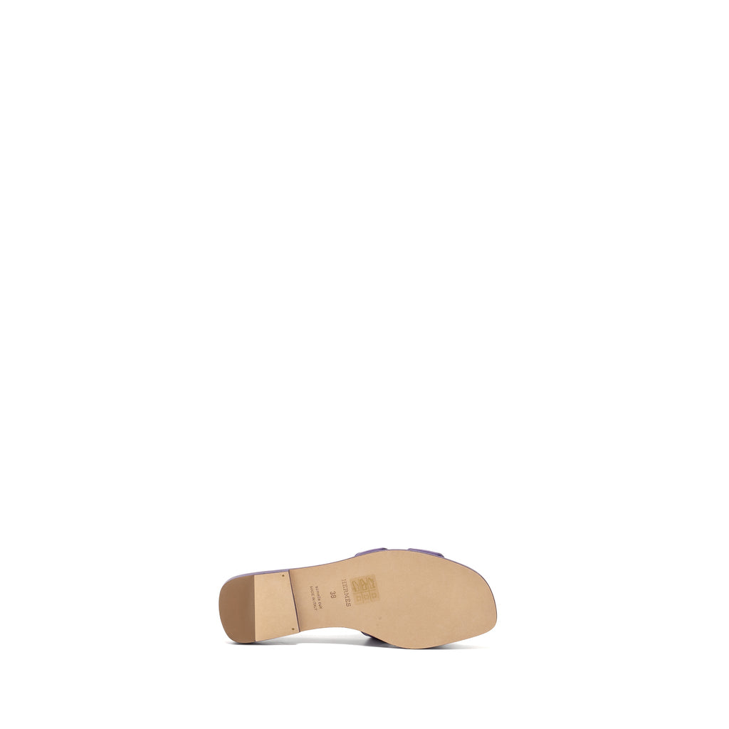 HERMES ORAN SANDAL CALFSKIN VIOLET MAJORETT