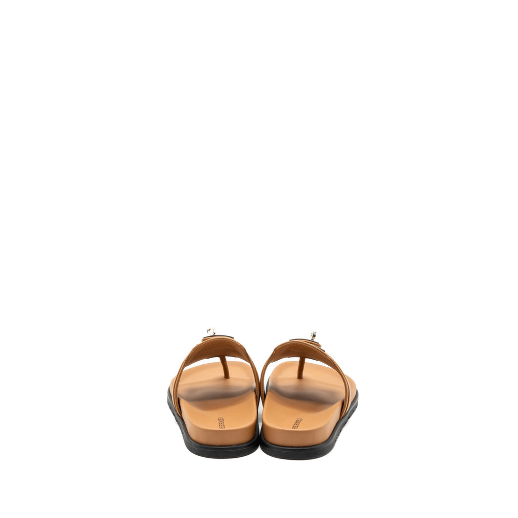HERMES EMPIRE SANDALS CALFSKIN NATUREL SHW