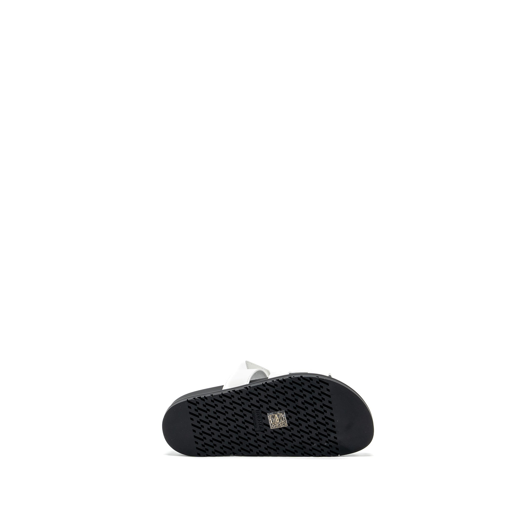HERMES CHYPRE SANDALS BLACK/WHITE