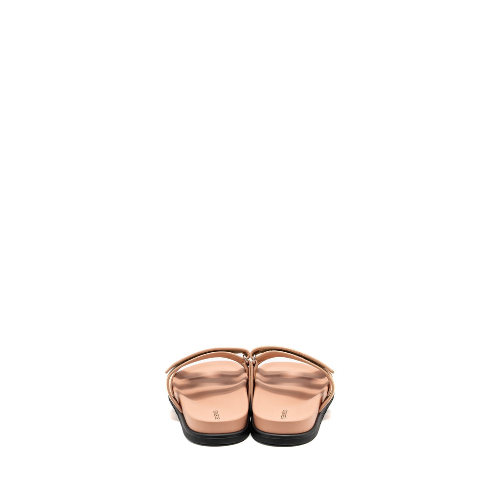 HERMES CHYPRE SANDALS CHÈVRE GOATSKIN/ SUEDE NUDE
