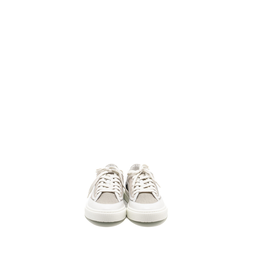 HERMES GET SNEAKER COTTON PRUNOIR / BLANC
