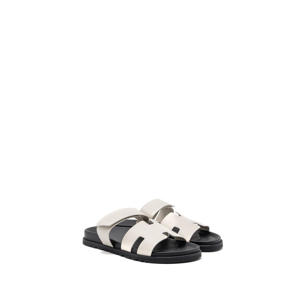 HERMES CHYPRE SANDALS EPSOM BEIGE GLAISE