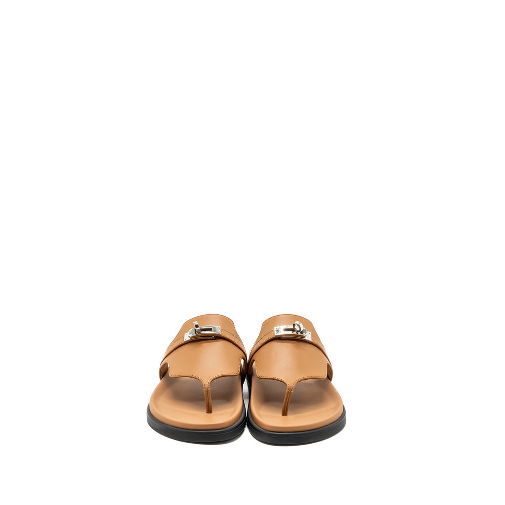 HERMES EMPIRE SANDALS CALFSKIN NATUREL SHW