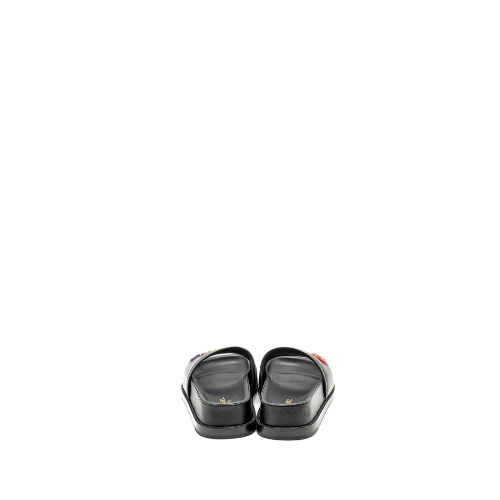 CHANEL 22S SANDALS/MULES LAMBSKIN BLACK MULTICOLOUR