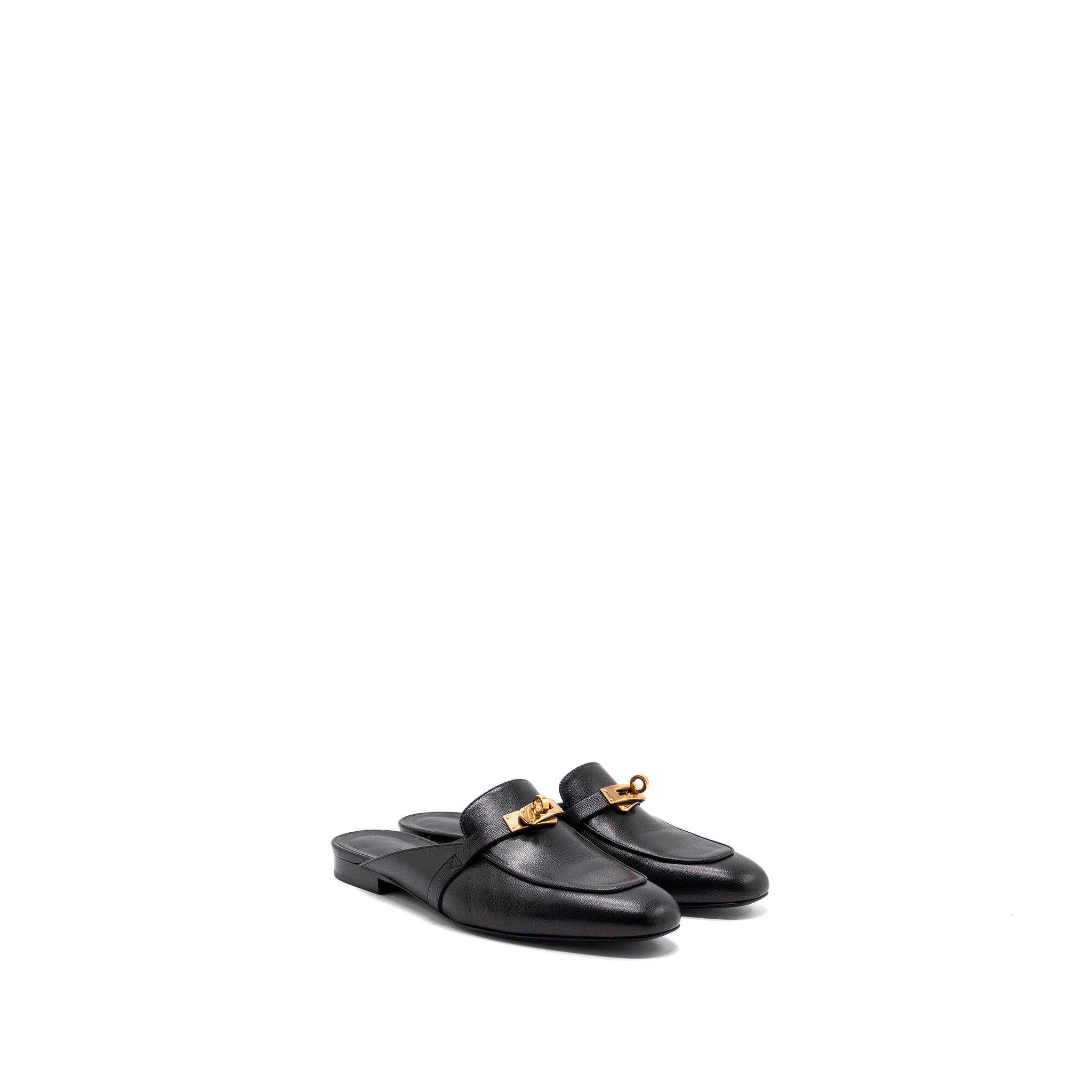 HERMES OZ MULE BLACK RGHW