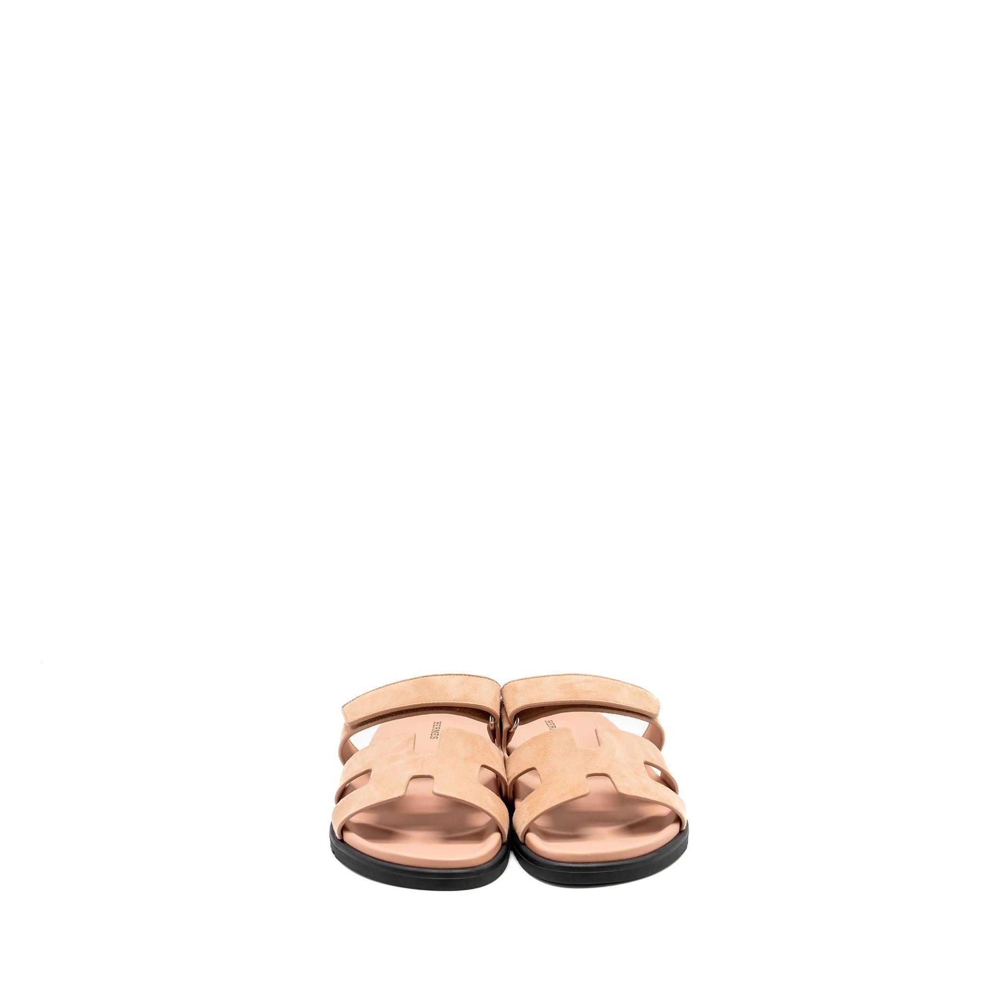 HERMES CHYPRE SANDALS CHÈVRE GOATSKIN/ SUEDE NUDE