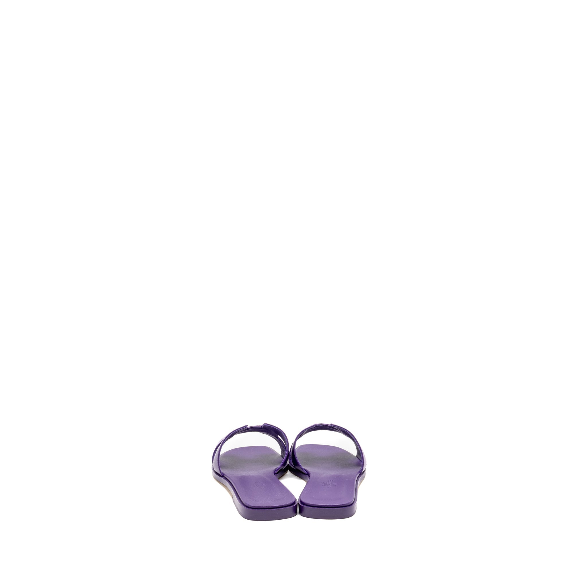 HERMES ORAN SANDAL CALFSKIN VIOLET MAJORETT