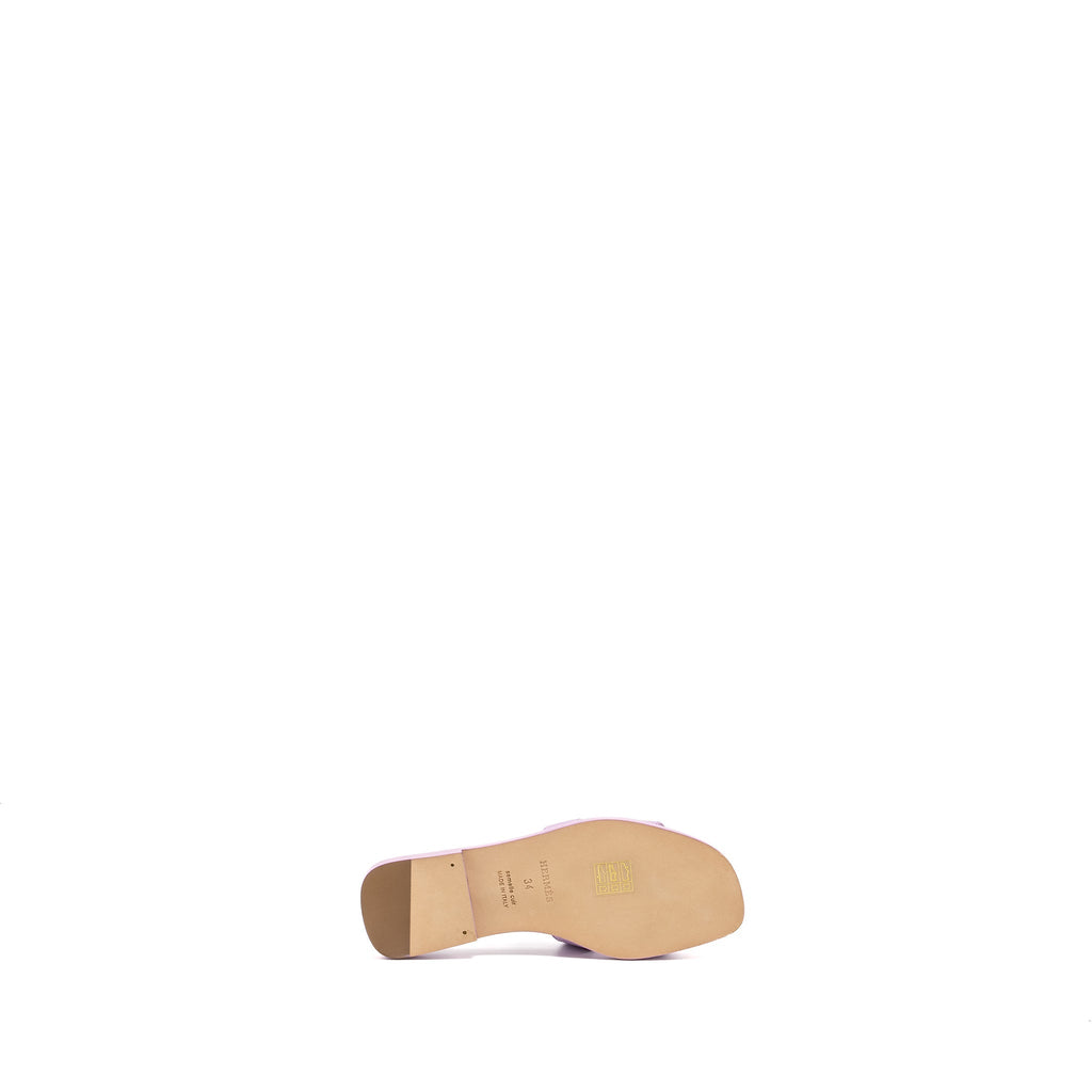 HERMES ORAN SANDALS EPSOM PURPLE