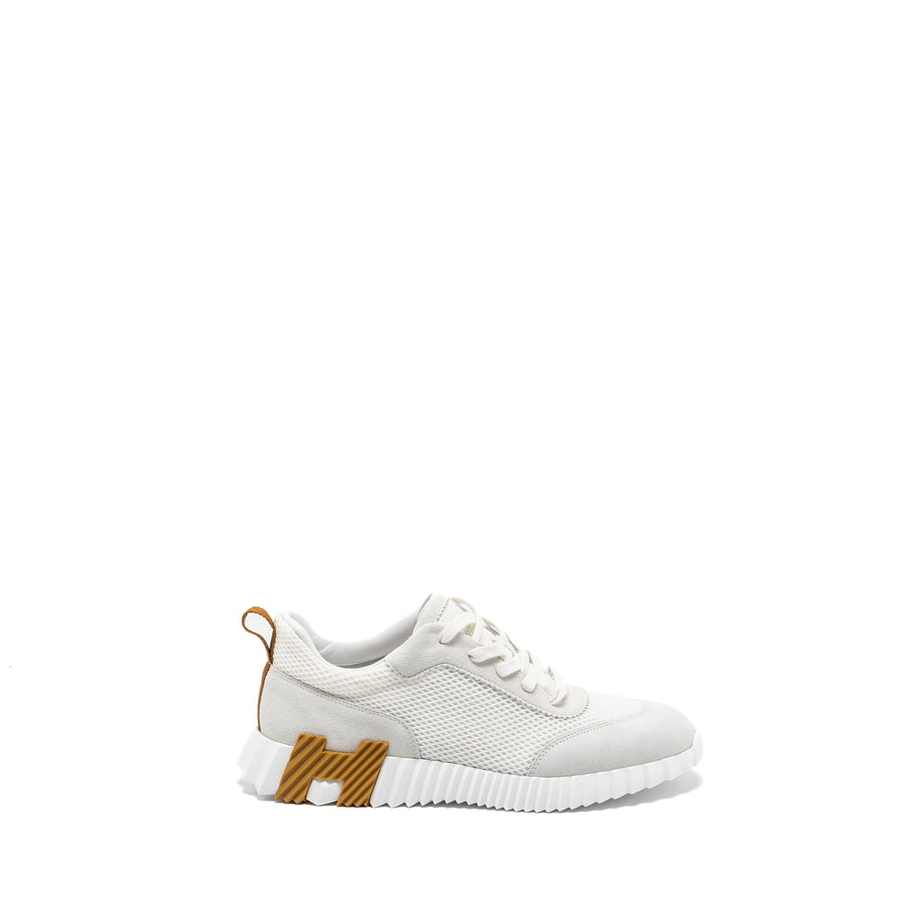 HERMES HOMME BOUNCING SNEAKER LEATHER BLANC/BEIGE