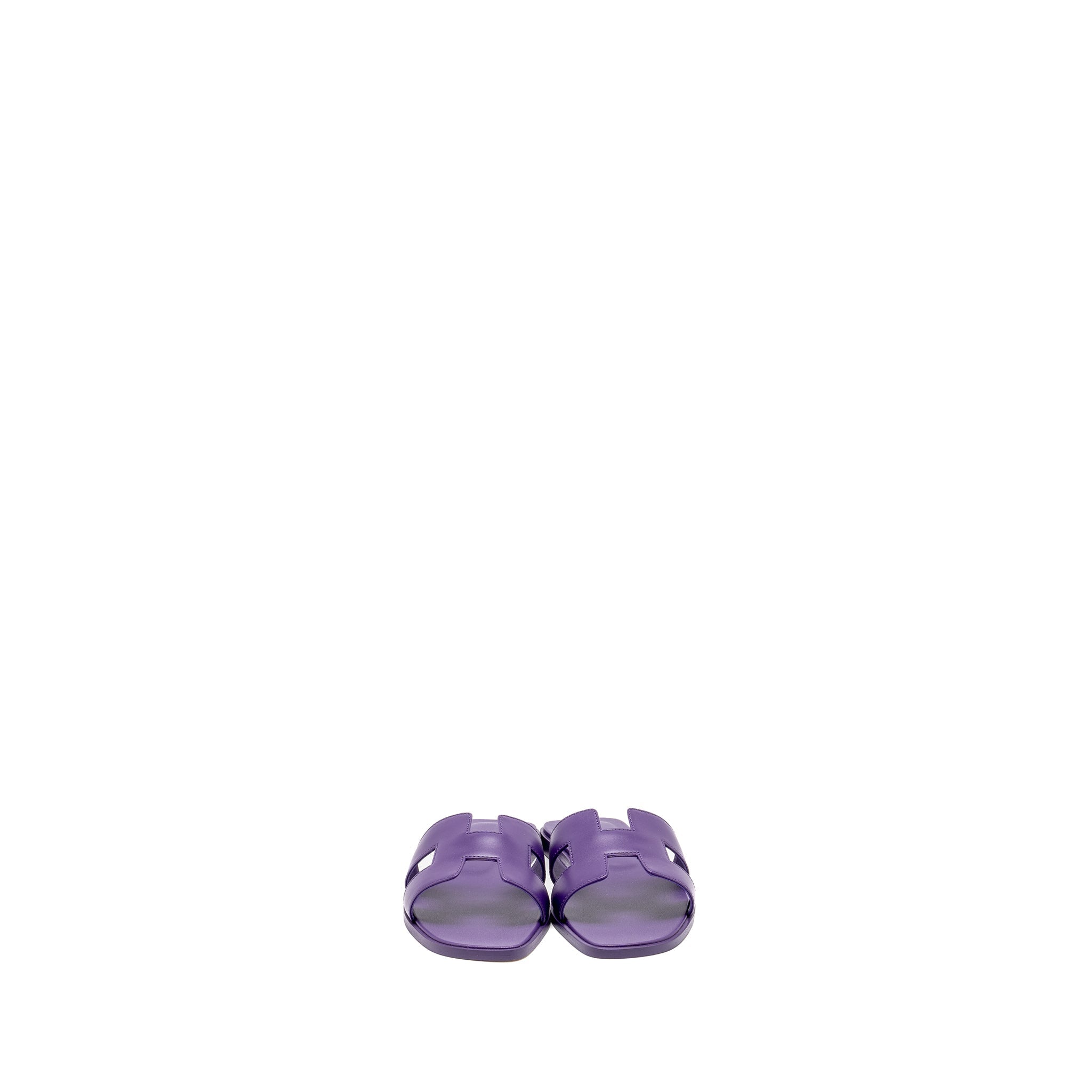 HERMES ORAN SANDAL CALFSKIN VIOLET MAJORETT