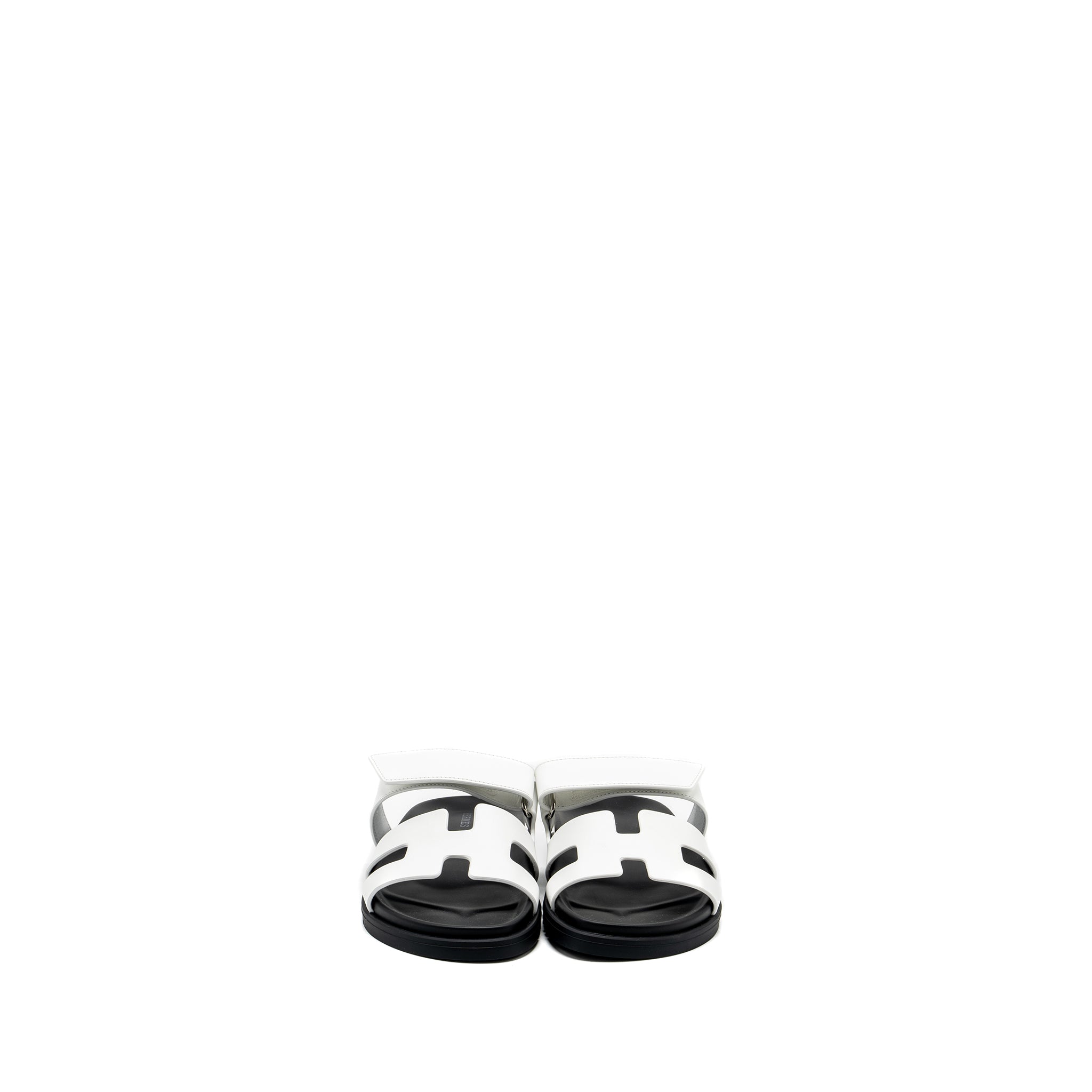 HERMES CHYPRE SANDALS BLACK/WHITE