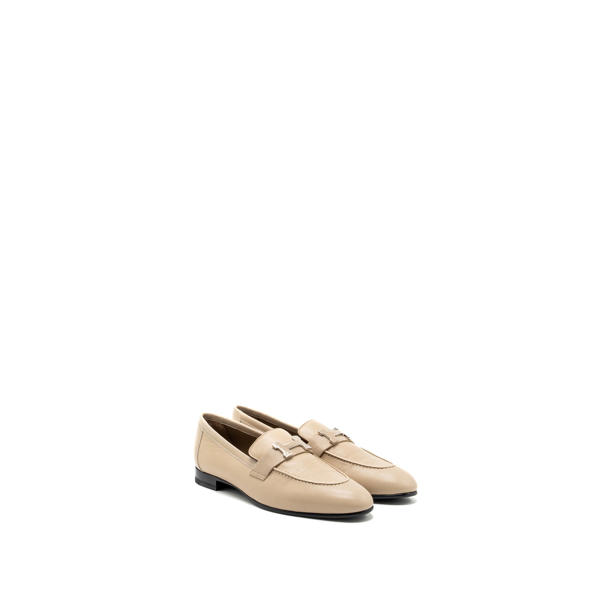 HERMES MOCASSINGS FEMME PAIRS LOAFER CHÈVRE BLANC GOMME SHW