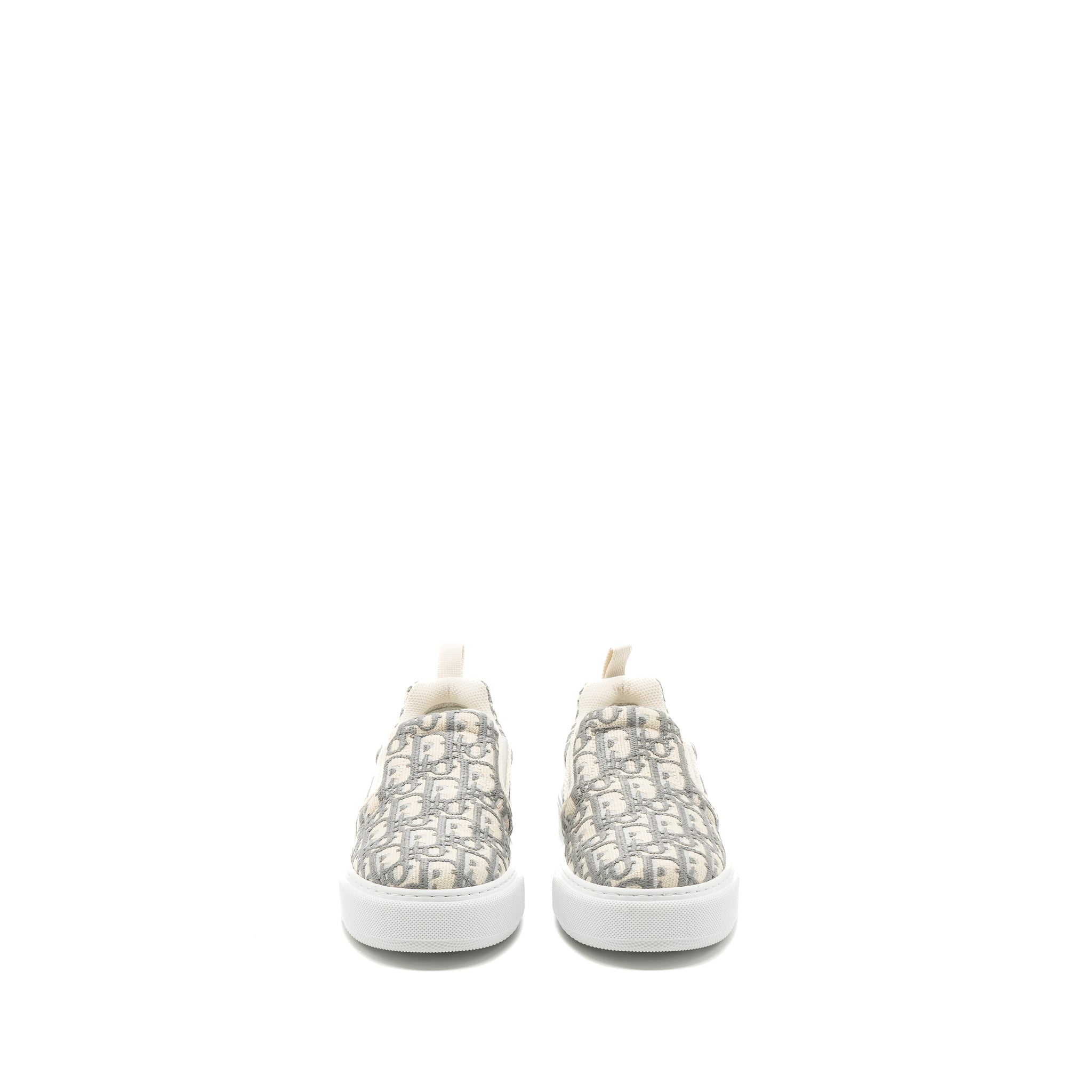 DIOR SOLAR LOAFERS OBLIQUE EMBROIDERY GREY STONE