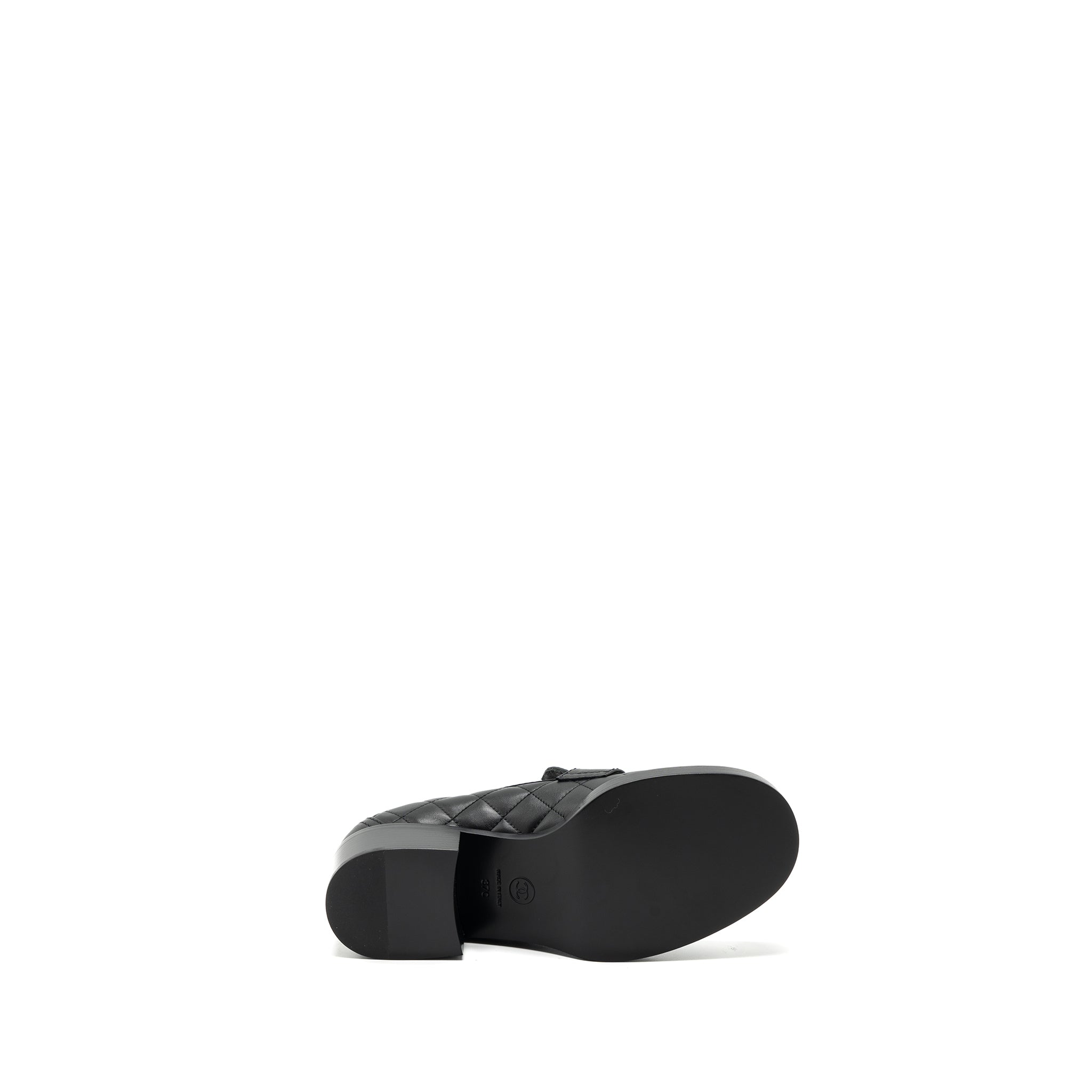 CHANEL HEART ROCK LOAFERS LEATHER BLACK LGHW