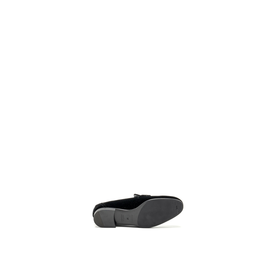 HERMES PARIS LOAFER VELVET BLACK GHW
