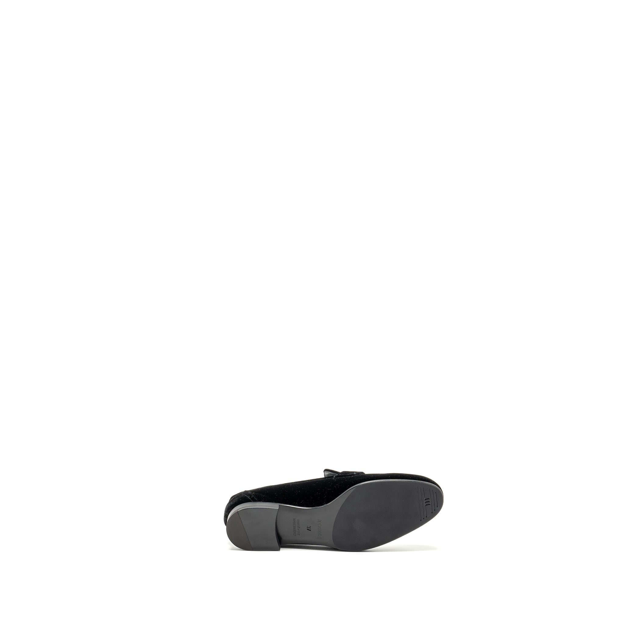 HERMES PARIS LOAFER VELVET BLACK GHW