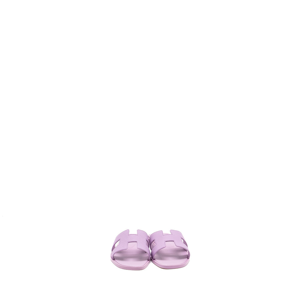 HERMES ORAN SANDALS EPSOM PURPLE
