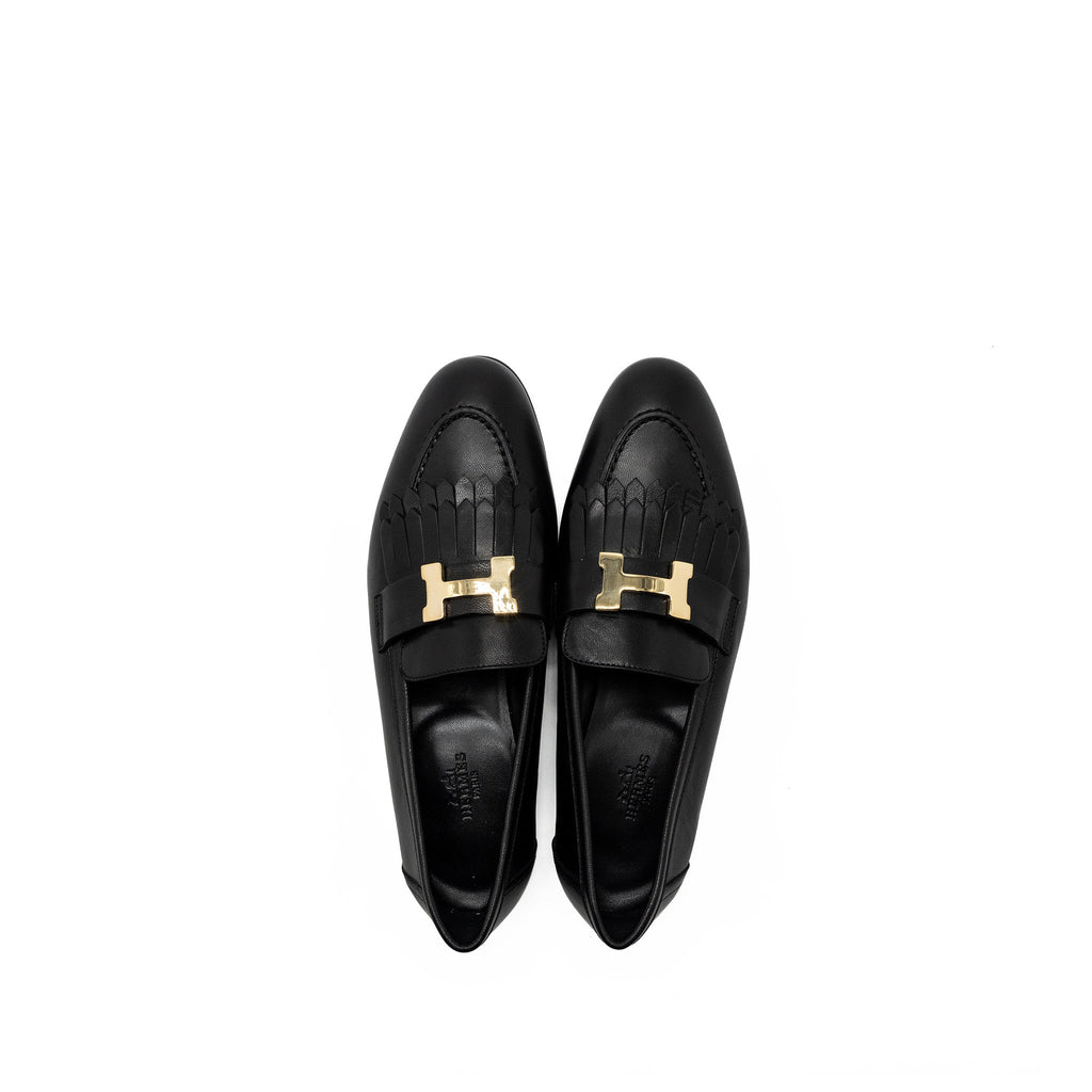HERMES ROYAL LOAFER CALFSKIN BLACK GHW