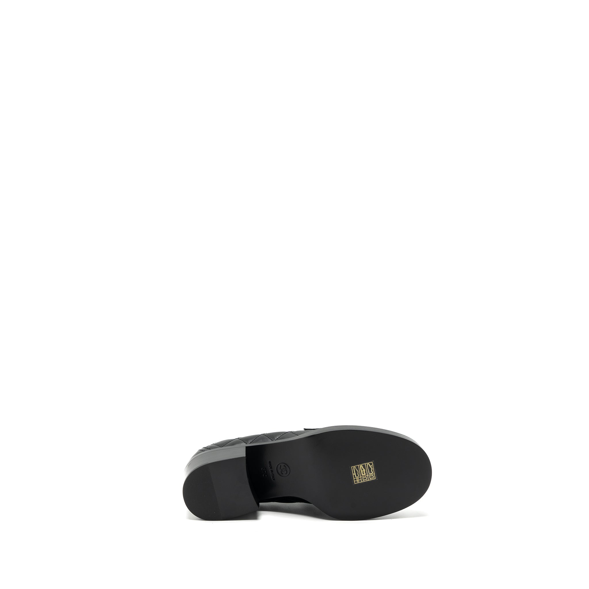 CHANEL HEART ROCK LOAFERS LEATHER BLACK LGHW