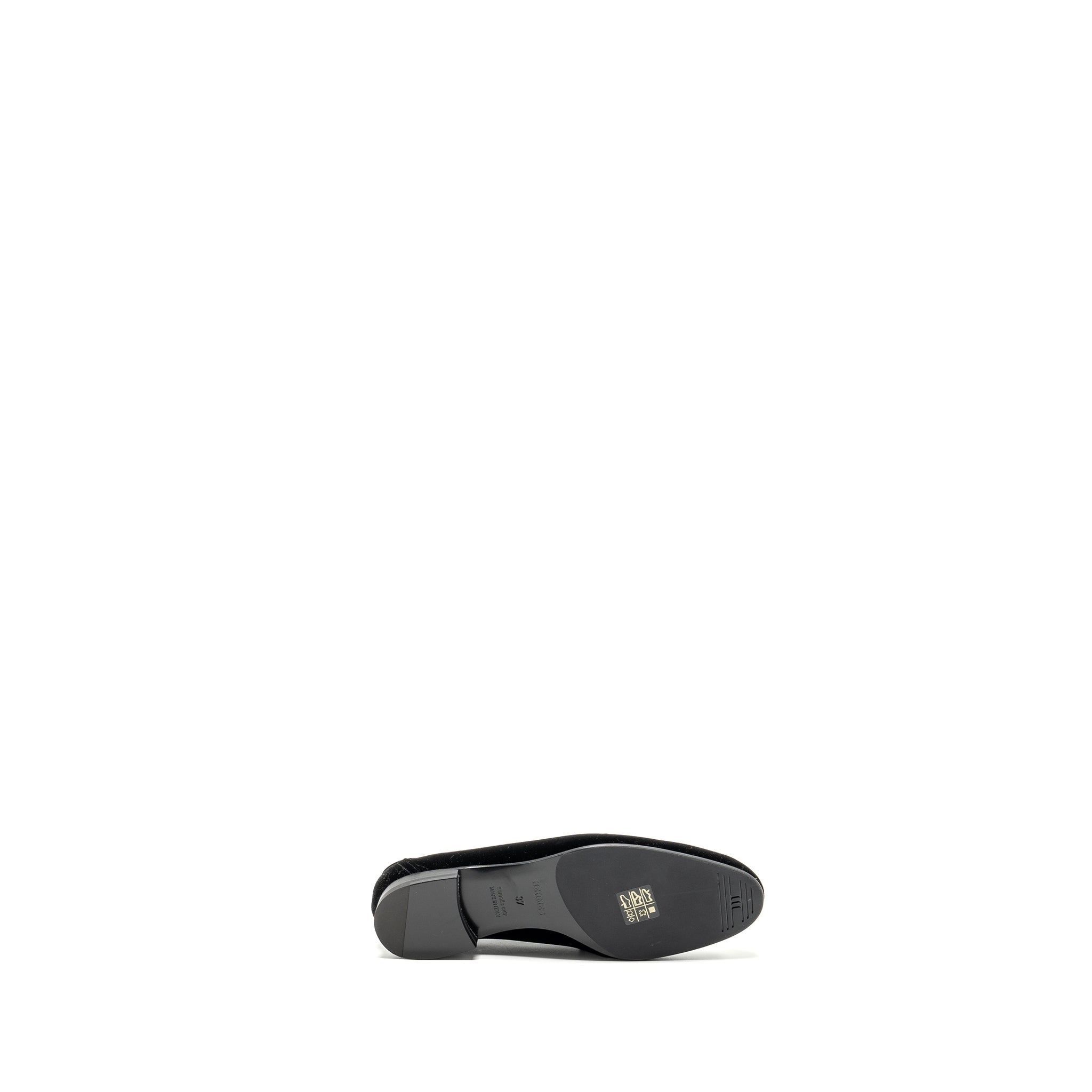 HERMES PARIS LOAFER VELVET BLACK GHW