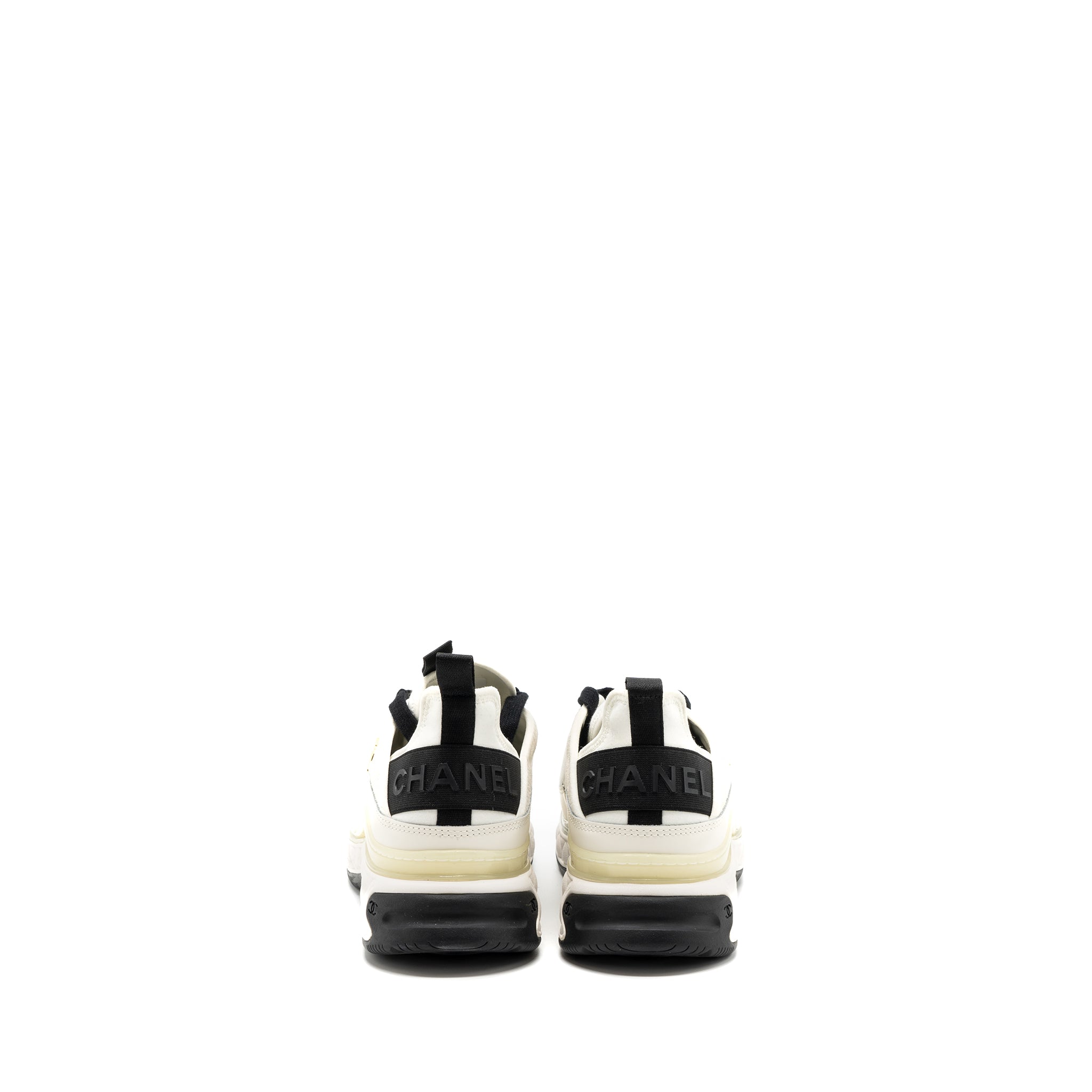 CHANEL CLASSIC SNEAKER FABRIC/SUEDE CALFSKIN BLACK/WHITE