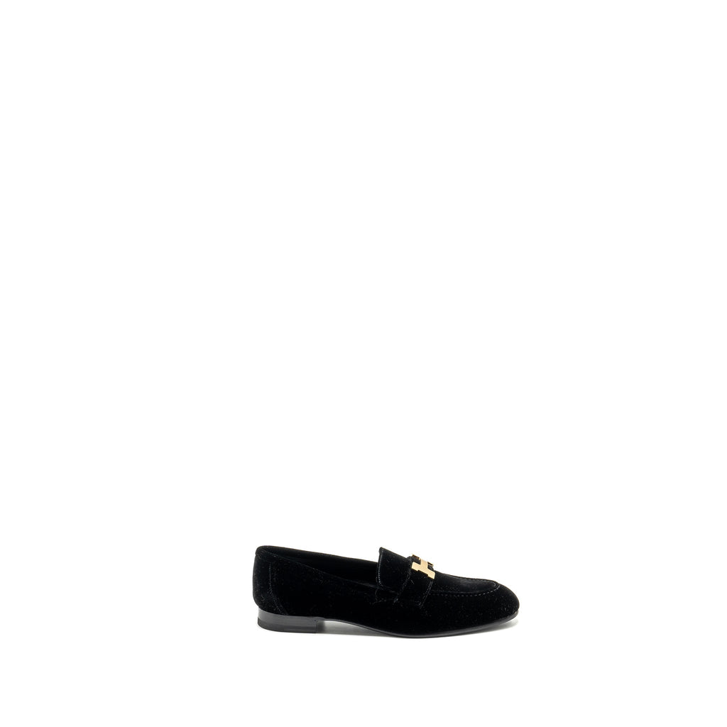 HERMES PARIS LOAFER VELVET BLACK GHW