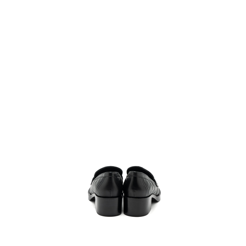 CHANEL HEART ROCK LOAFERS LEATHER BLACK LGHW