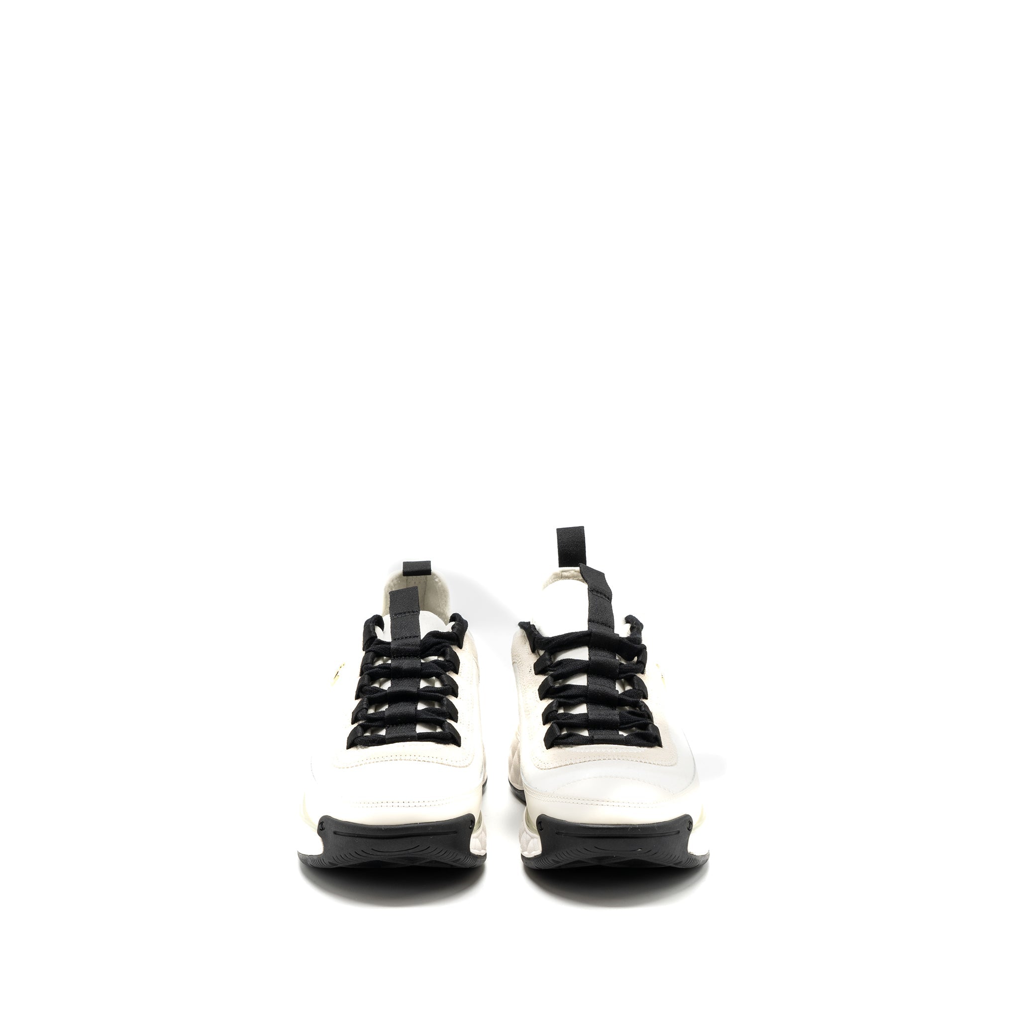 CHANEL CLASSIC SNEAKER FABRIC/SUEDE CALFSKIN BLACK/WHITE