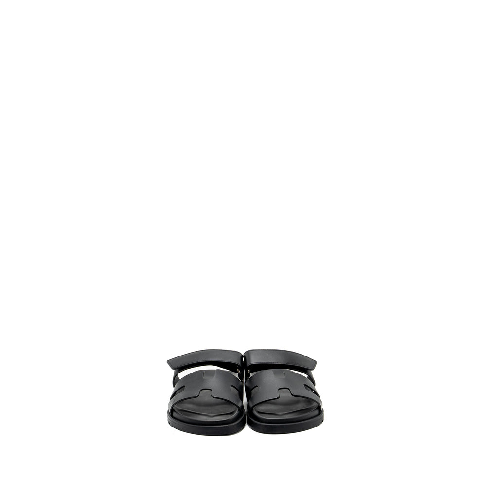 HERMES CHYPRE SANDALS BLACK