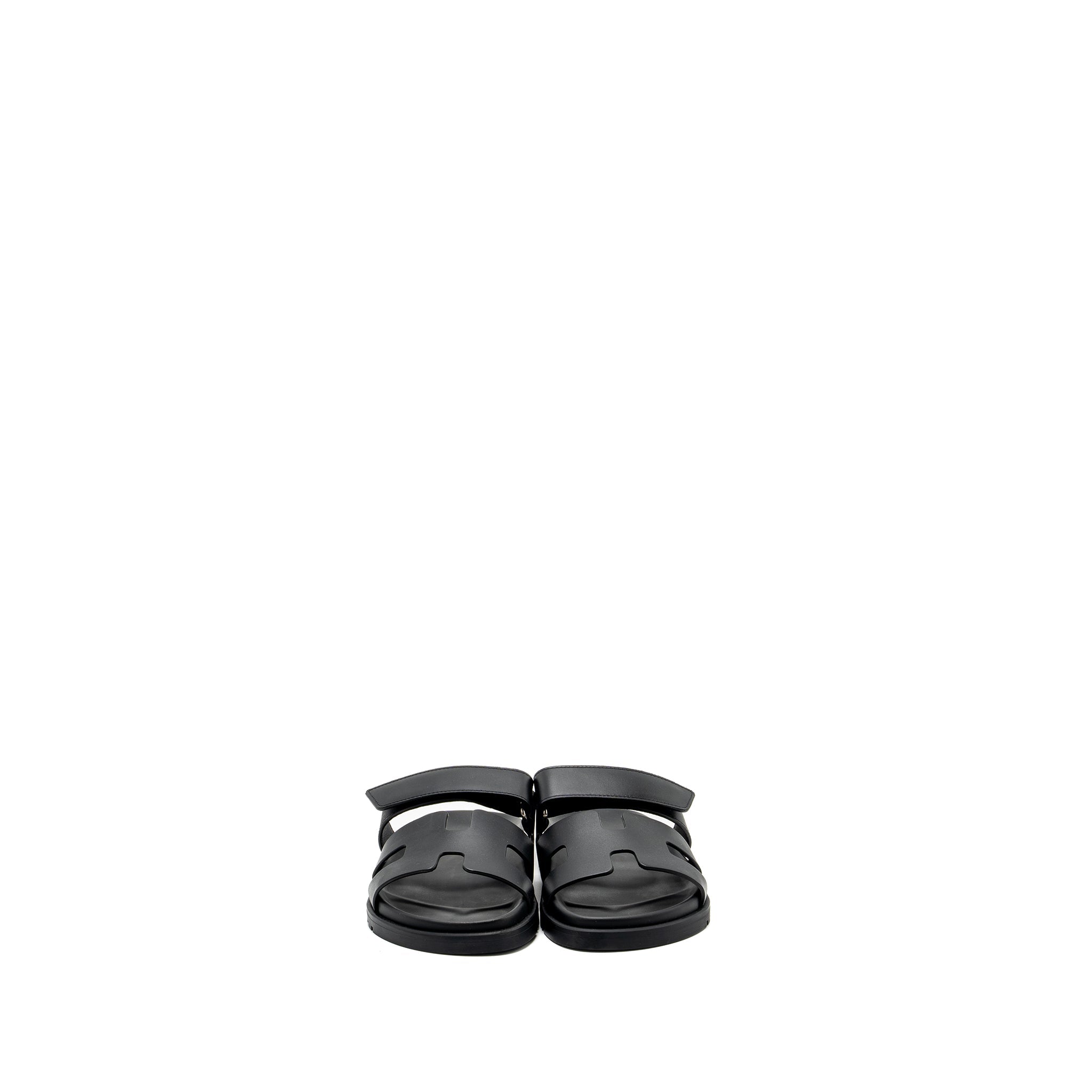 HERMES CHYPRE SANDALS BLACK